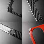 Pegatina decorativa para panel de posición de marcha de fibra de carbono para Audi A3 2014-2017, conducción a la izquierda, posición de marcha para A3