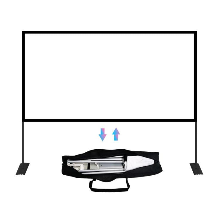 Outdoor Bracket Folding Polyester Projector Film Curtain, Size: 120 inch (16:9), Size: 120 inch
