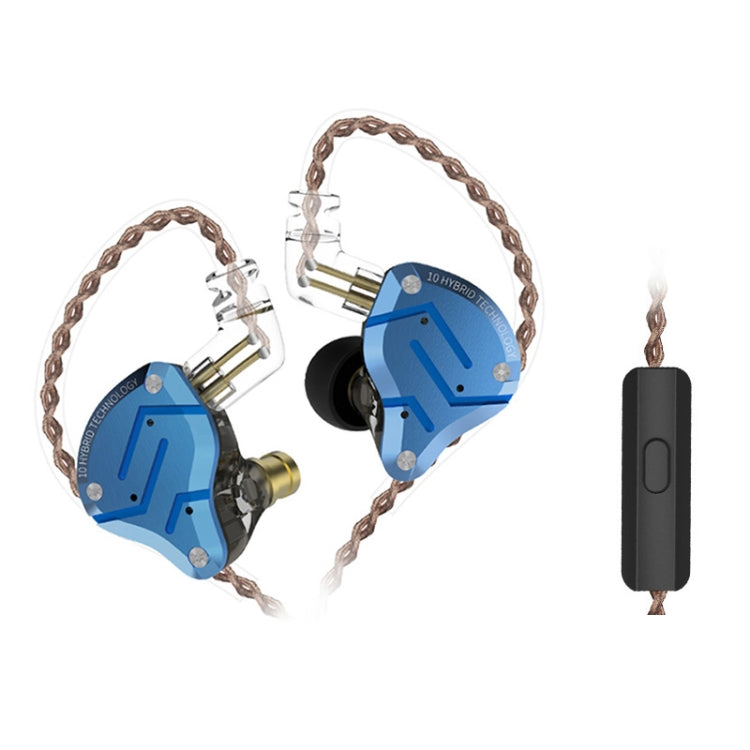KZ ZS10 Pro 10-unit Ring Iron Gaming In-ear Wired Earphone,, ZS10 Pro Mic Version(Diamond Blue), ZS10 Pro Standard Version(Black), ZS10 Pro Standard Version(Blue), ZS10 Pro Standard Version(Streamer Blue), ZS10 Pro Standard Version(Glare Gold)