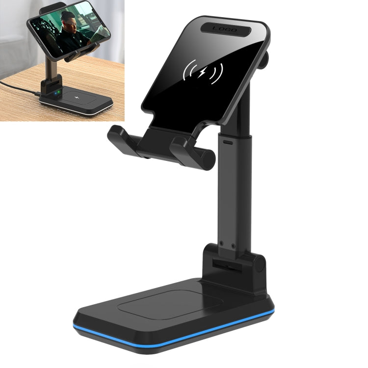 T6 2 in 1 Portable Folding Stand Wireless Charging, Single Charge, Double Charge