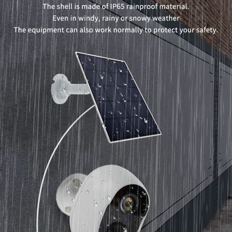 Versión Graffit Cámara de Vigilancia Inalámbrica WiFi con Panel Solar Ultra-HD para Hogar, Sin Memoria, 32GB, 64GB, 128GB