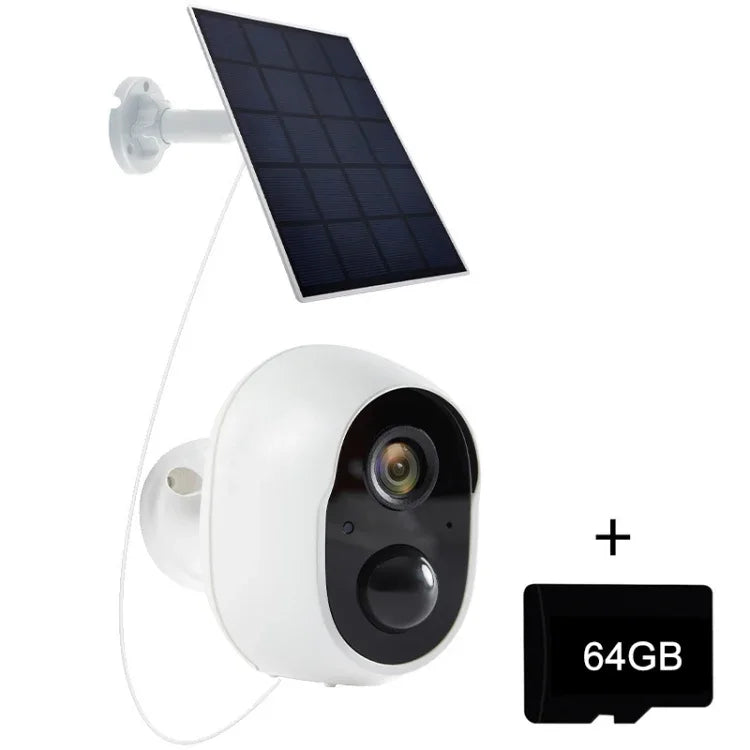 Versión Graffit Cámara de Vigilancia Inalámbrica WiFi con Panel Solar Ultra-HD para Hogar, Sin Memoria, 32GB, 64GB, 128GB