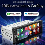 F6021 6.86 inch IPS Screen Car 1Din MP5 Player Support CarPlay & Android Auto, F6021