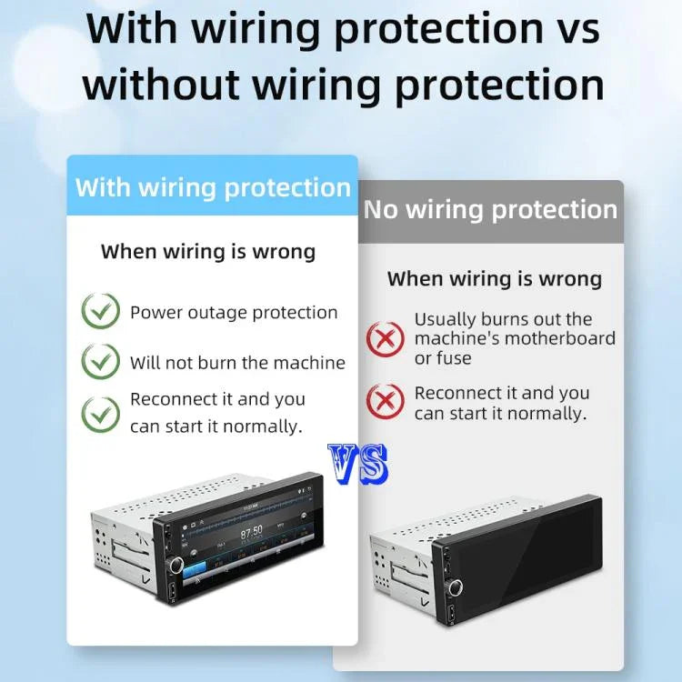 F6021 6.86 inch IPS Screen Car 1Din MP5 Player Support CarPlay & Android Auto, F6021