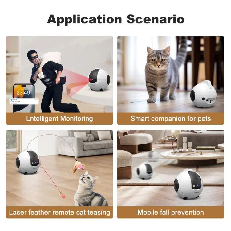 SriHome DH013 4MP スマートペットロボットカメラ、米国プラグ、英国プラグ、EUプラグ、オーストラリアプラグ
