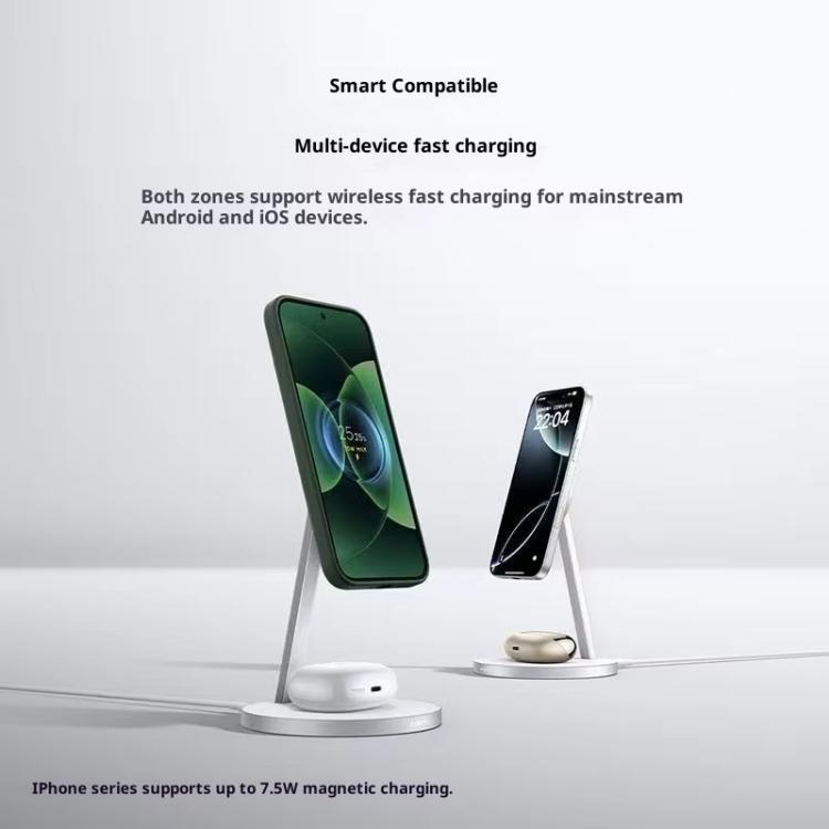 Original Xiaomi 30W 2 in 1 Magnetic Wireless Charger for Mobile Phones and Earphones