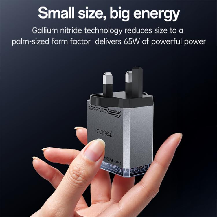 Yesido YC147 65W Mecha GaN Three-port Fast Charger, YC147