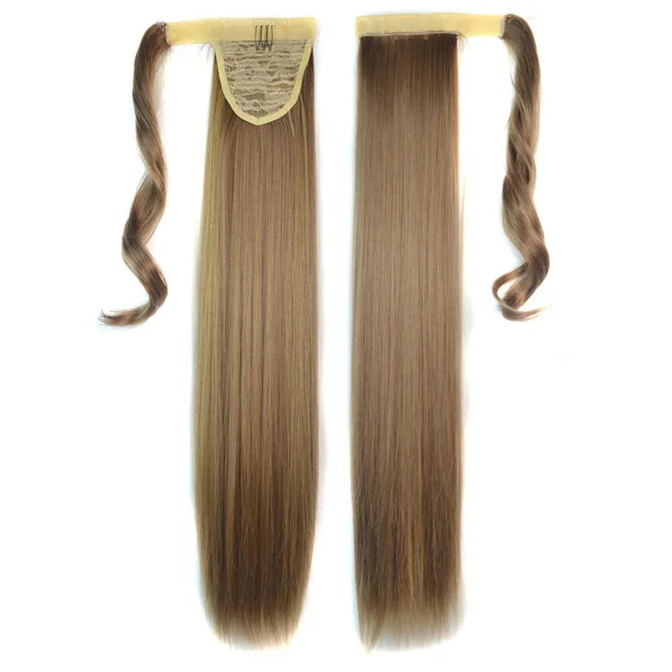 18H22# Invisible Seamless Bandage-style  Wig Long Straight Hair Wig Ponytail, 18H22#