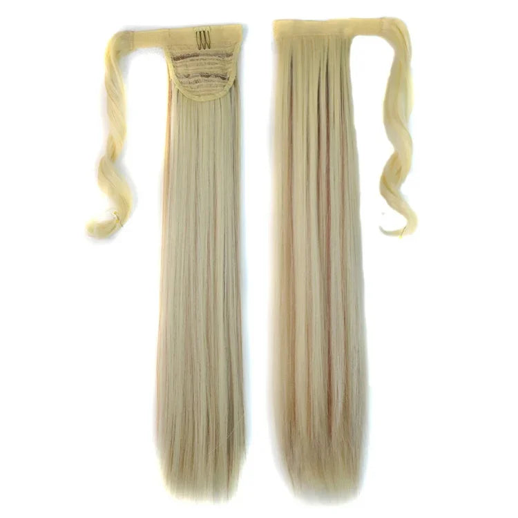 613H12# Invisible Seamless Bandage-style  Wig Long Straight Hair Wig Ponytail, 613H12#