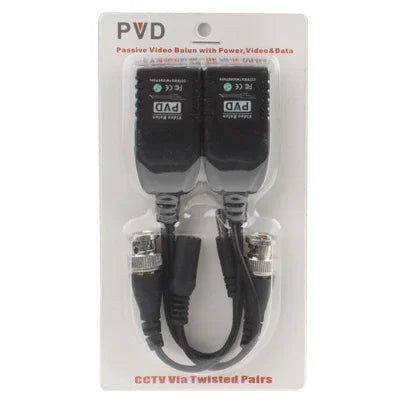Conector Balun Pasivo de Potencia y Video 1-CH, 1-CH