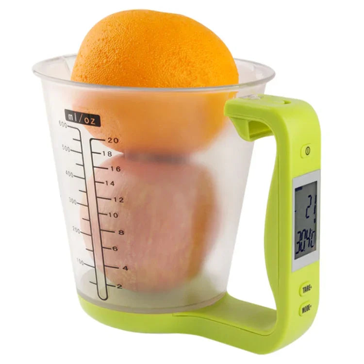Digital Scale with Measuring Cup / Thermometer, Green