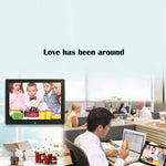 14 inch LED Display Multi-media Digital Photo Frame with Holder & Music & Movie Player, Support USB / SD / MS / MMC Card Input