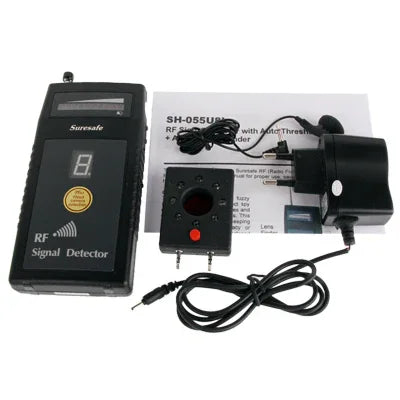 Detector de Señal RF / Detector de Cámara Inalámbrica y Cableada / Detector de Micrófonos / Dispositivos de Radiofrecuencia con Pantalla Digital de Sensibilidad (SH-055U8L), SH-055U8L