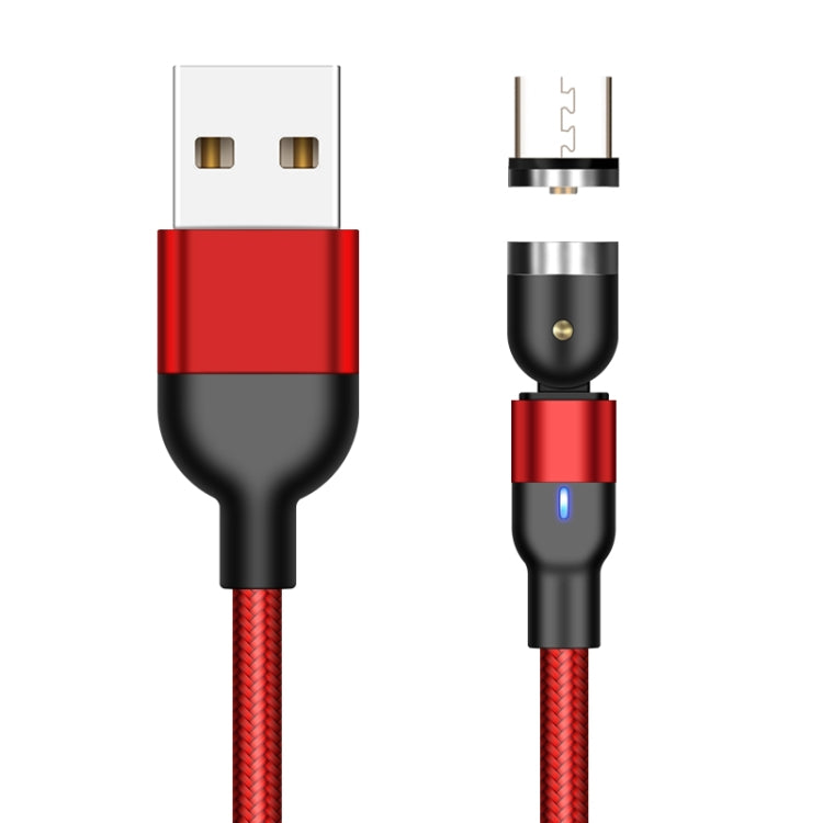 1m 2A Output USB to Micro USB Nylon Braided Rotate Magnetic Charging Cable, 1m Micro USB