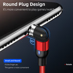 1m 2A Output USB to Micro USB Nylon Braided Rotate Magnetic Charging Cable, 1m Micro USB