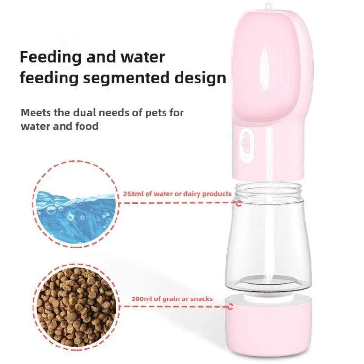 Taza multiusos para viajes al aire libre para mascotas, color sólido, impresa