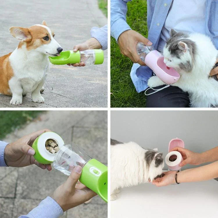 Taza multiusos para viajes al aire libre para mascotas, color sólido, impresa