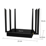 ED128 6 Antennas SIM Card Eurasia Version 4G LTE 300Mbps Wireless WiFi Home Office Router, US Plug, EU Plug
