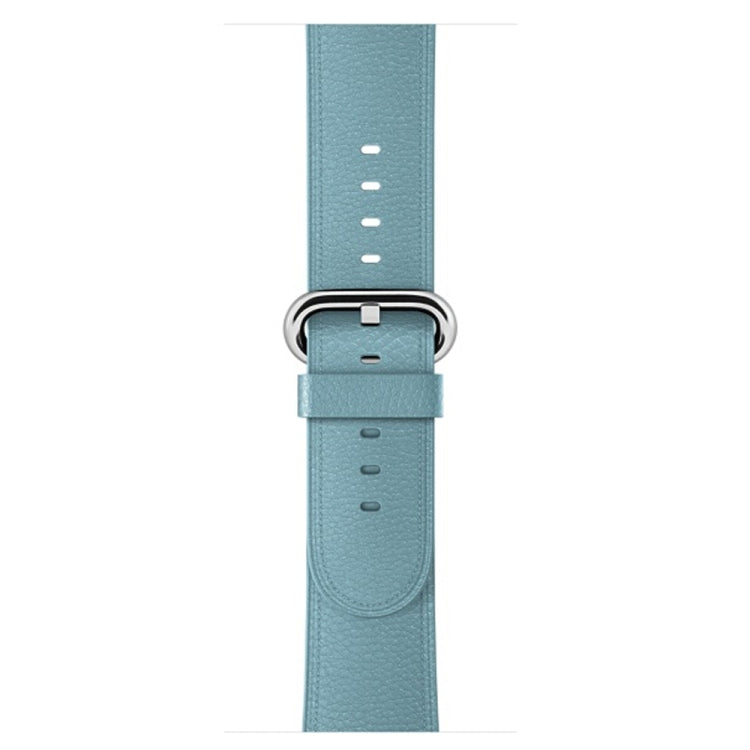 Correa de reloj de cuero clásica con botón para Apple Watch Series 3, 2 y 1 de 38mm