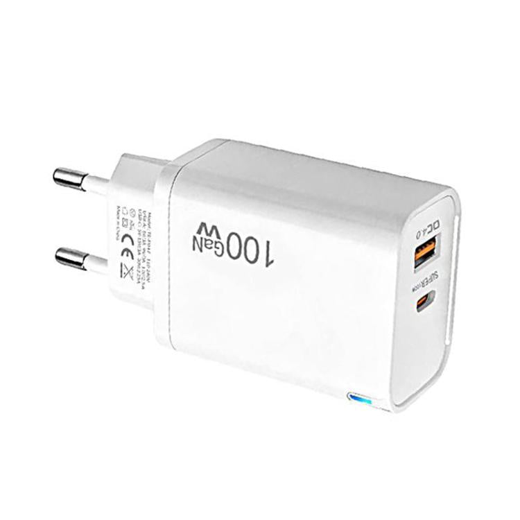 PD47 100W GaN PD Type-C, QC3.0 USB Fully Compatible Protocol Charger, EU Plug, EU Plug