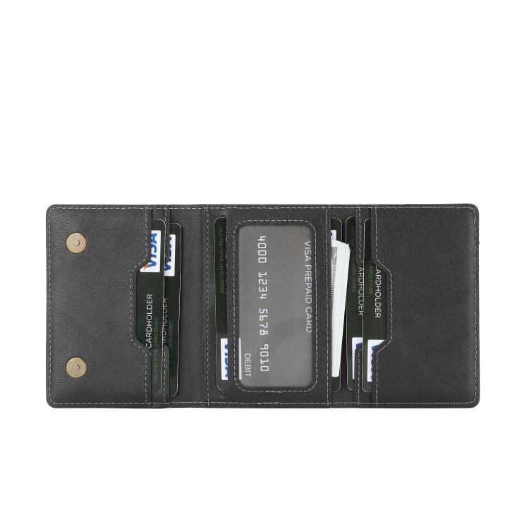 Tri-Fold Magnetic Vegan Leather Card Bag