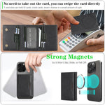 Tri-Fold Magnetic Vegan Leather Card Bag