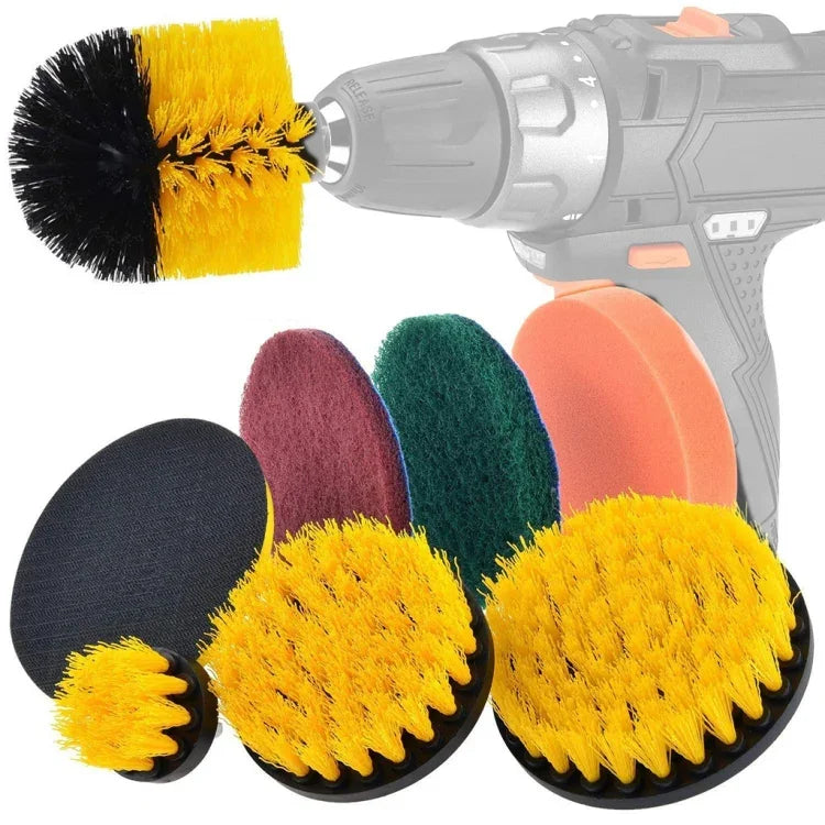 19 en 1 Almohadillas de Cepillo Hexagonales de Nylon para Taladro Eléctrico Hogar Kits de Disco para Fregar y Lijar, 19 en 1