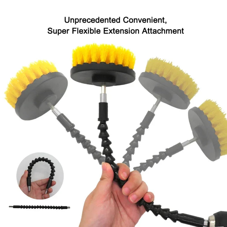 19 en 1 Almohadillas de Cepillo Hexagonales de Nylon para Taladro Eléctrico Hogar Kits de Disco para Fregar y Lijar, 19 en 1