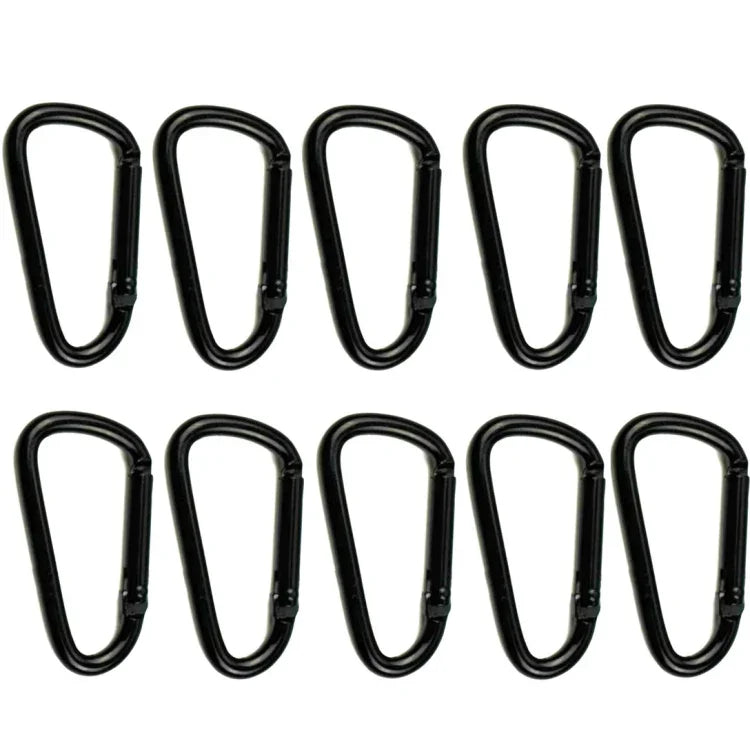 10 PCS D-shaped Aluminum Carabiner Outdoor Hanging Buckle Water Bottle Buckle