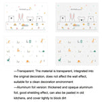 5 PCS Kitchen Cabinet Stove Range Hood Oil-Proof Self-Adhesive Sticker, Transparent Type