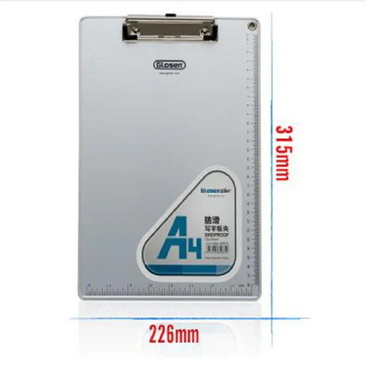 A4 Aluminum Clipboard Writing Pad Folder School Office Stationery Supplies, Size: 31.5x22.5cm, 31.5x22.5cm