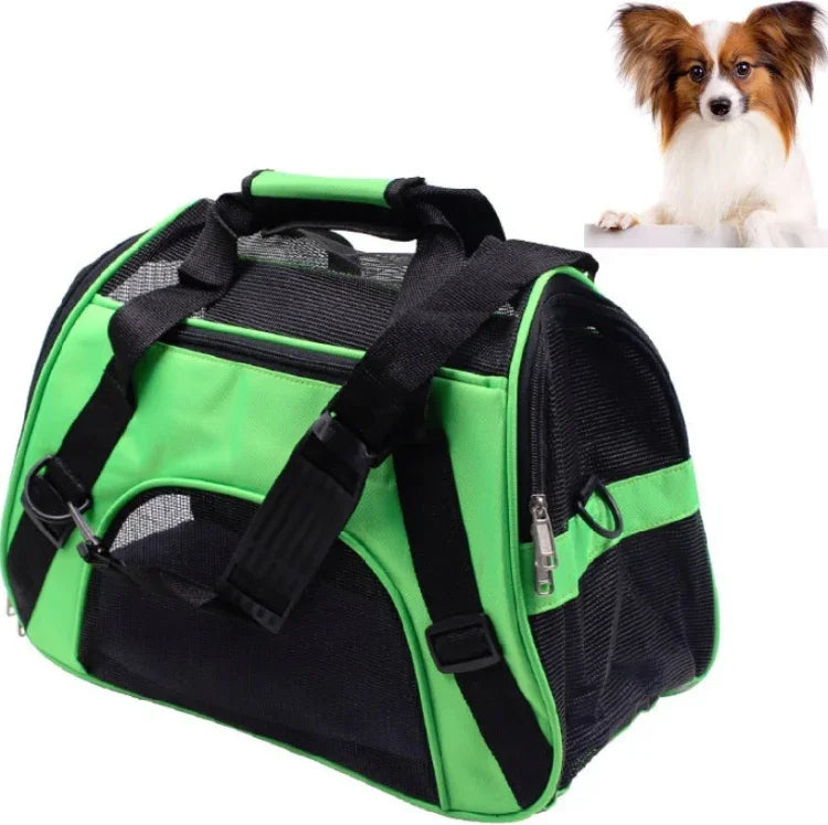 Mochila portátil para mascotas Bolsa mensajero plegable para perros Suministros para mascotas, Pequeña, Mediana, Grande