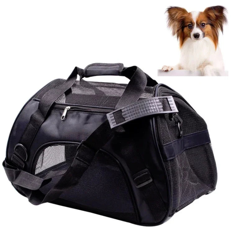 Mochila portátil para mascotas Bolsa mensajero plegable para perros Suministros para mascotas, Pequeña, Mediana, Grande