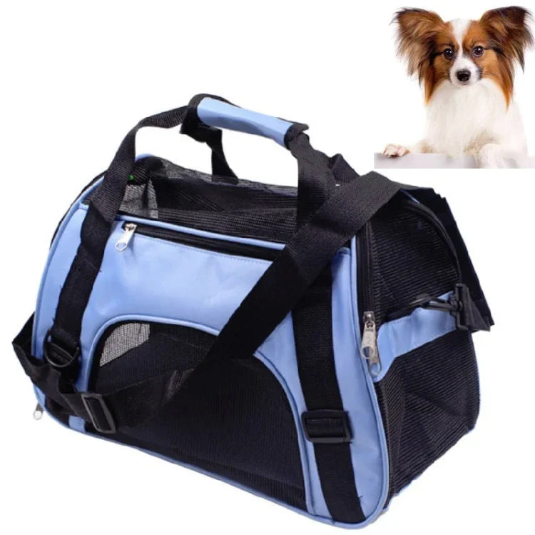 Mochila portátil para mascotas Bolsa mensajero plegable para perros Suministros para mascotas, Pequeña, Mediana, Grande