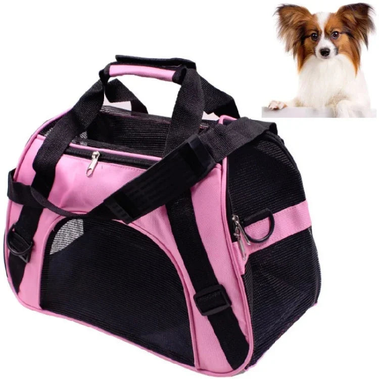 Mochila portátil para mascotas Bolsa mensajero plegable para perros Suministros para mascotas, Pequeña, Mediana, Grande