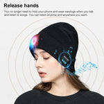 Gorro tejido con luz LED para correr de noche, pesca nocturna al aire libre, Bluetooth 5.0
