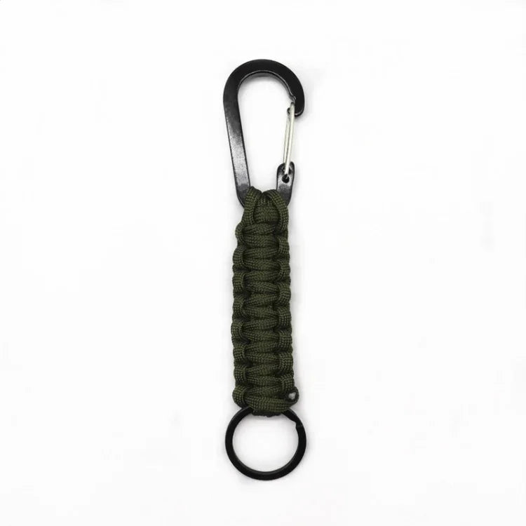Outdoor Multifunctional Nylon Umbrella Rope Carabiner Key Chain, Nylon Umbrella Rope(Army green), Nylon Umbrella Rope(Black), Nylon Umbrella Rope(Brown), Nylon Umbrella Rope(Deep Blue)