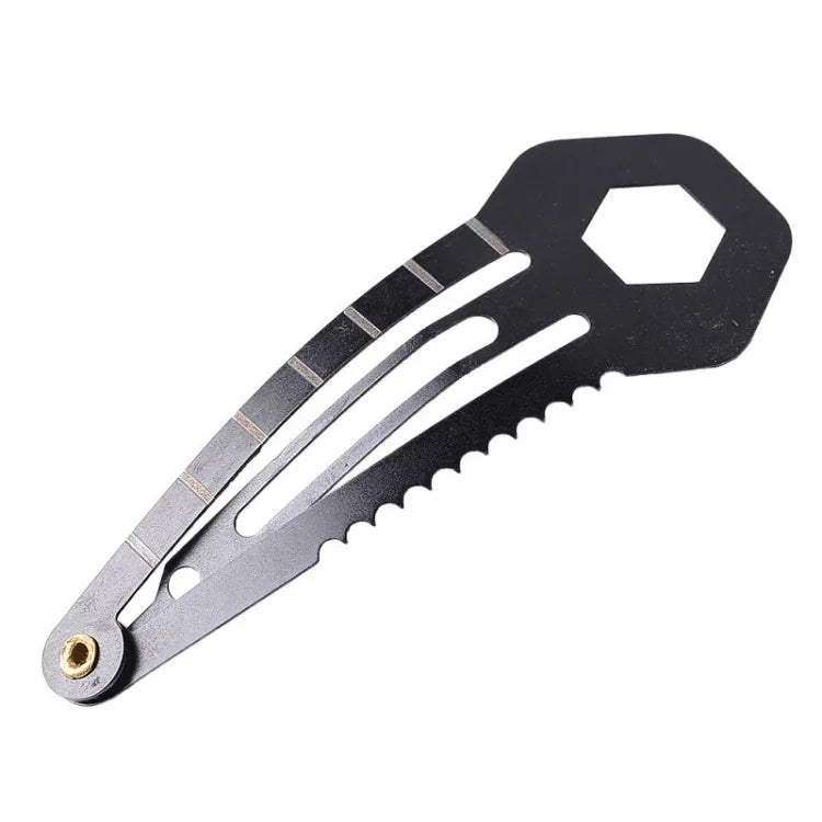 2 PCS 8 in 1 Multifunctional Hair Clip Outdoor Self-Defense First Aid Tool, 2 PCS 8 in 1 (Black), 2 PCS 8 in 1 (Silver)