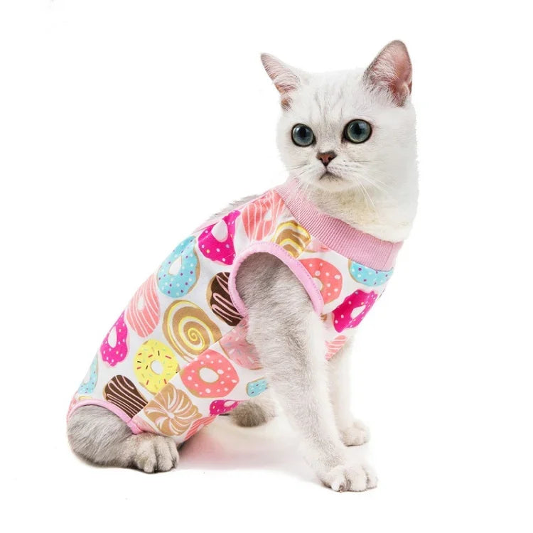Ropa femenina para gatos transpirable y anti-lamedura para esterilización, S, M, L, XL