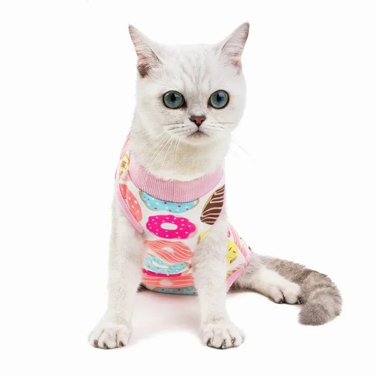 Ropa femenina para gatos transpirable y anti-lamedura para esterilización, S, M, L, XL