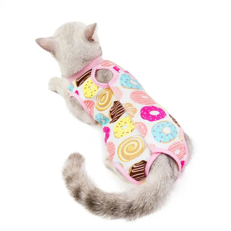Ropa femenina para gatos transpirable y anti-lamedura para esterilización, S, M, L, XL