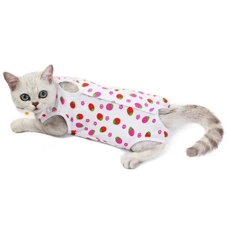 Ropa femenina para gatos transpirable y anti-lamedura para esterilización, S, M, L, XL