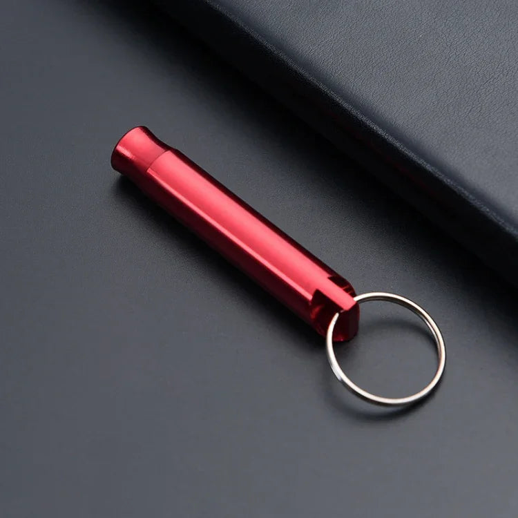 6 PCS Multifunctional Whistle Keychain Men Keyring Pendant, Red Whistle, Black Whistle