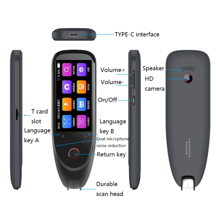 S50 Smart Text Scanning Translation Pen, S50 Black