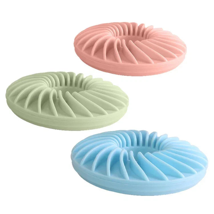 Juguetes divertidos para mascotas para evitar comida perdida, juguete interactivo resistente a mordidas para perros, forma redonda verde, forma redonda azul, forma redonda rosa