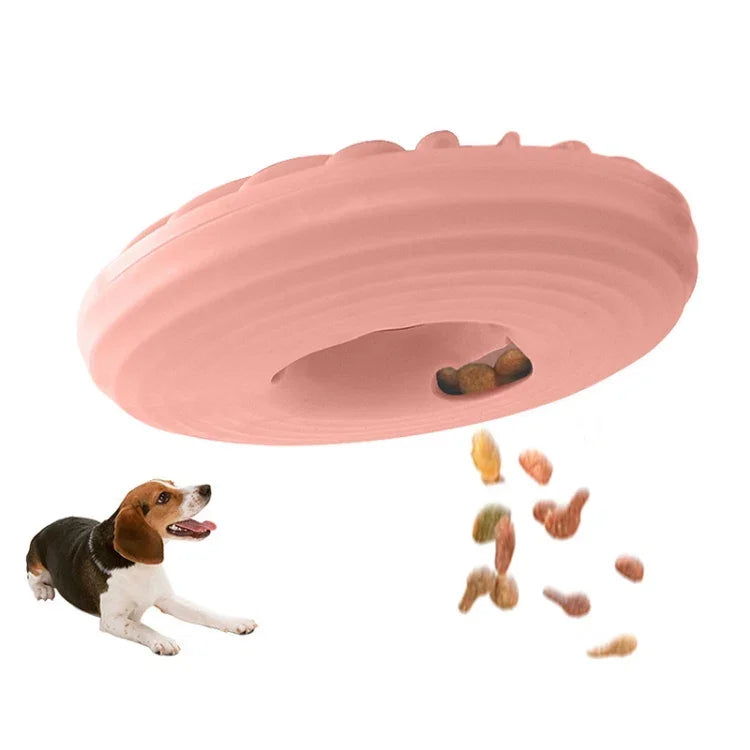 Juguetes divertidos para mascotas para evitar comida perdida, juguete interactivo resistente a mordidas para perros, forma redonda verde, forma redonda azul, forma redonda rosa