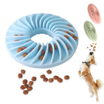 Juguetes divertidos para mascotas para evitar comida perdida, juguete interactivo resistente a mordidas para perros, forma redonda verde, forma redonda azul, forma redonda rosa
