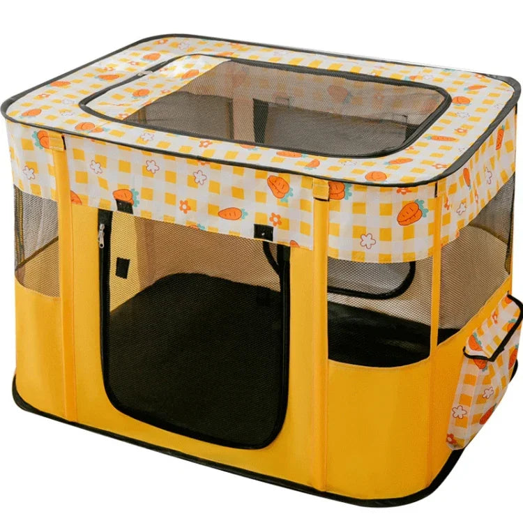 Valla Plegable Rectangular para Mascotas Cuarto de Entrega para Perros y Gatos, M, XL