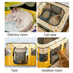 Valla Plegable Rectangular para Mascotas Cuarto de Entrega para Perros y Gatos, M, XL