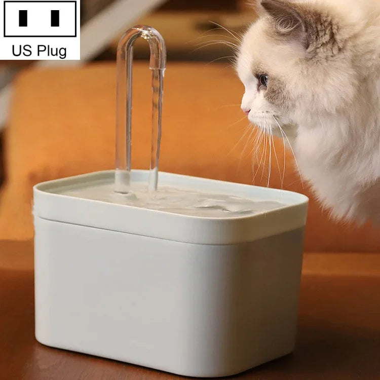 Fuente automática de agua con circulación para gatos, enchufe US (110V), enchufe EU (230V), USB (5V), USB anti-secado